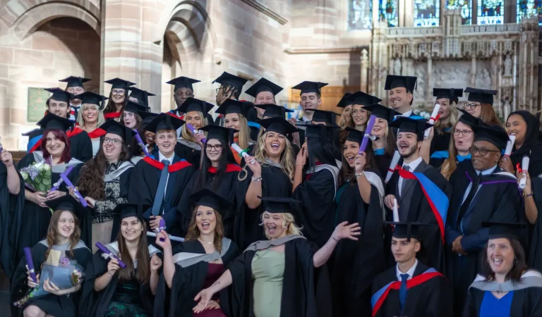Group shot of 2025 graduating HRC students